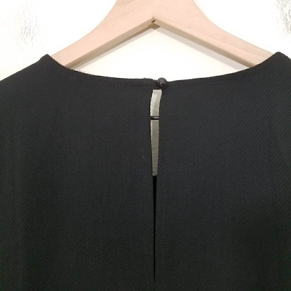 NWT Joan Vass Long Sleeve Top Blouse Black Size 8 - Picture 4 of 7